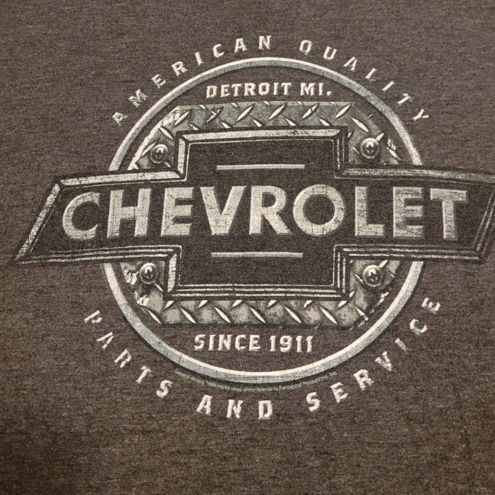 Men's Vintage Chevrolet Genuine Parts Grey t shirt XL